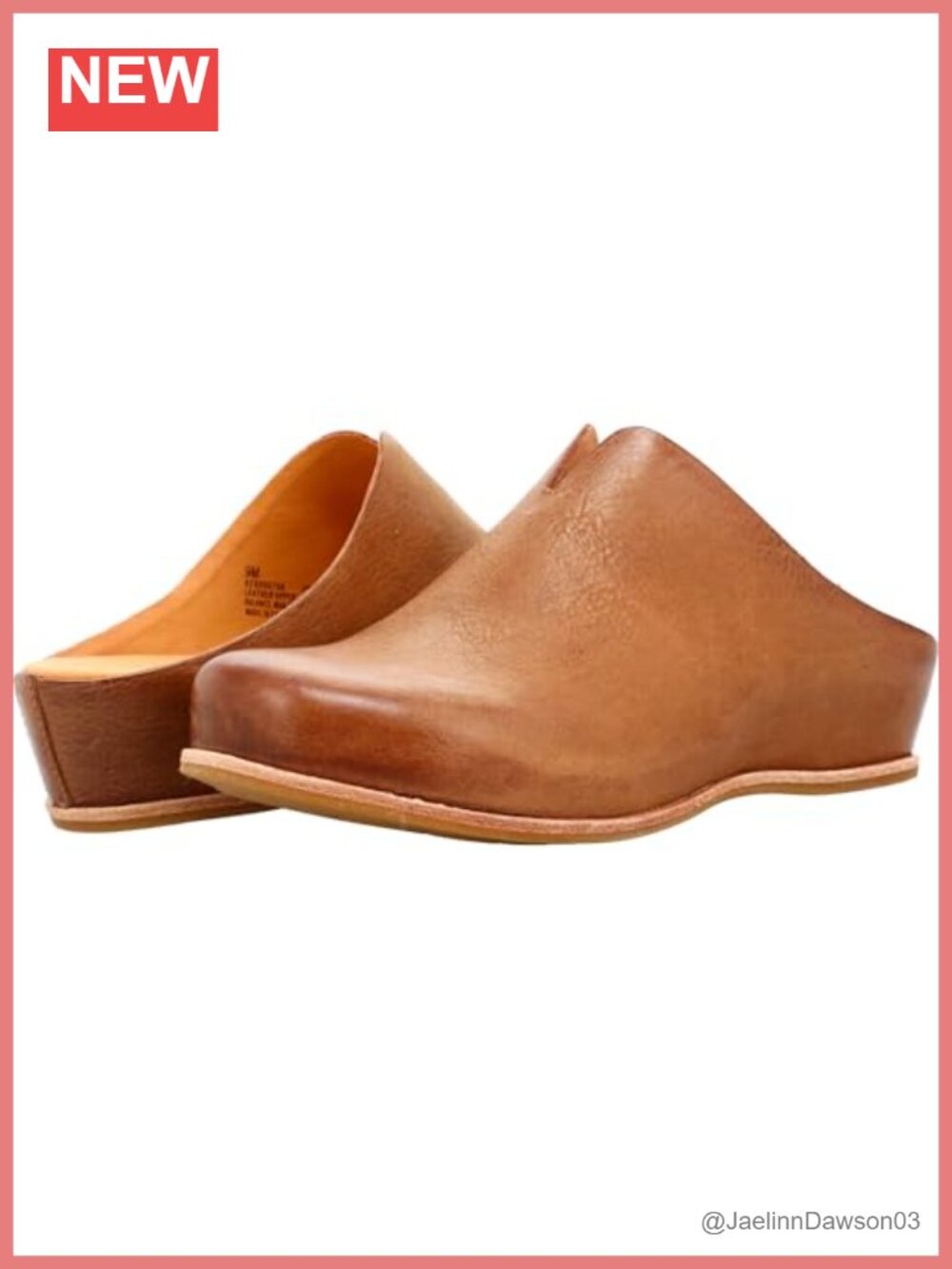Kork-Ease Para Women's Leather Wedge Sandals Clogs Slip-On Comfortable